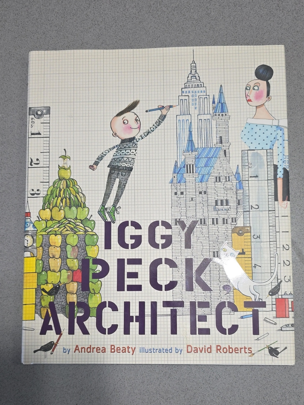 Iggy Peck, Architect Hardcover Book — White, Purple, Blue, Green